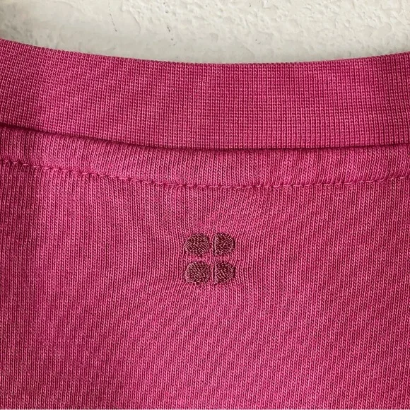 SWEATY BETTY Cropped Sweatshirt 12 Organic Cotton Athleisure Loungewear Gym Pink - Picture 8 of 12